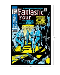 Fantastic Four Retro Poster Marvel Comic Cover