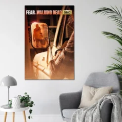 Fear The Walking Dead Poster Zombie im Rückspiegel