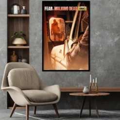 Fear The Walking Dead Poster Zombie im Rückspiegel