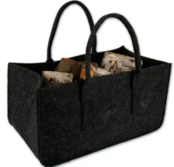 Filztasche Kaminholz Anthrazit Tragetasche, Felt Bag