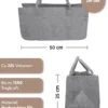 Filztasche Kaminholz 2-er Set anthrazit & hellgrau