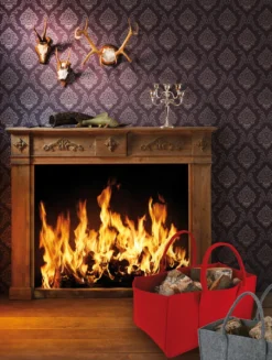 Filztasche Kaminholz 2-er Set anthrazit & hellgrau