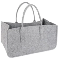 Filztasche Kaminholz Hellgrau Tragetasche, Felt Bag