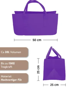 Filztasche Kaminholz Orchidee Tragetasche, Felt Bag