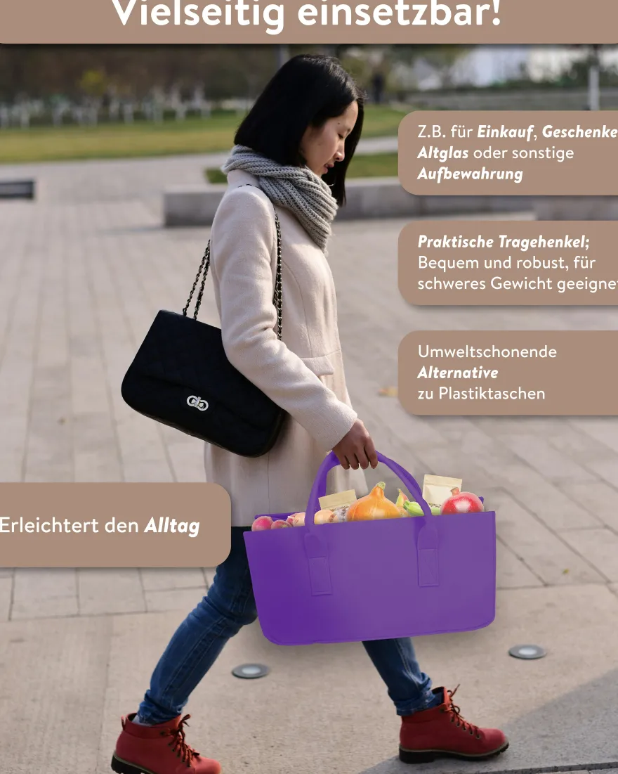 Filztasche Kaminholz Orchidee Tragetasche, Felt Bag