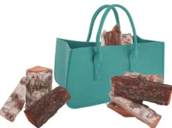 Filztasche Kaminholz Türkis Tragetasche, Felt Bag