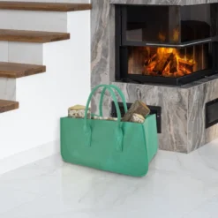 Filztasche Kaminholz Türkis Tragetasche, Felt Bag