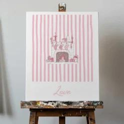 Fireplace Love - Pink Stripes
