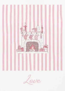 Fireplace Love - Pink Stripes