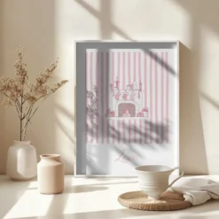Fireplace Love - Pink Stripes