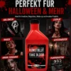 Flasche Kunstblut Theater-Blut Filmblut rot 473 ml, Halloween