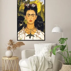 Frida Kahlo Poster Portrait with Necklace