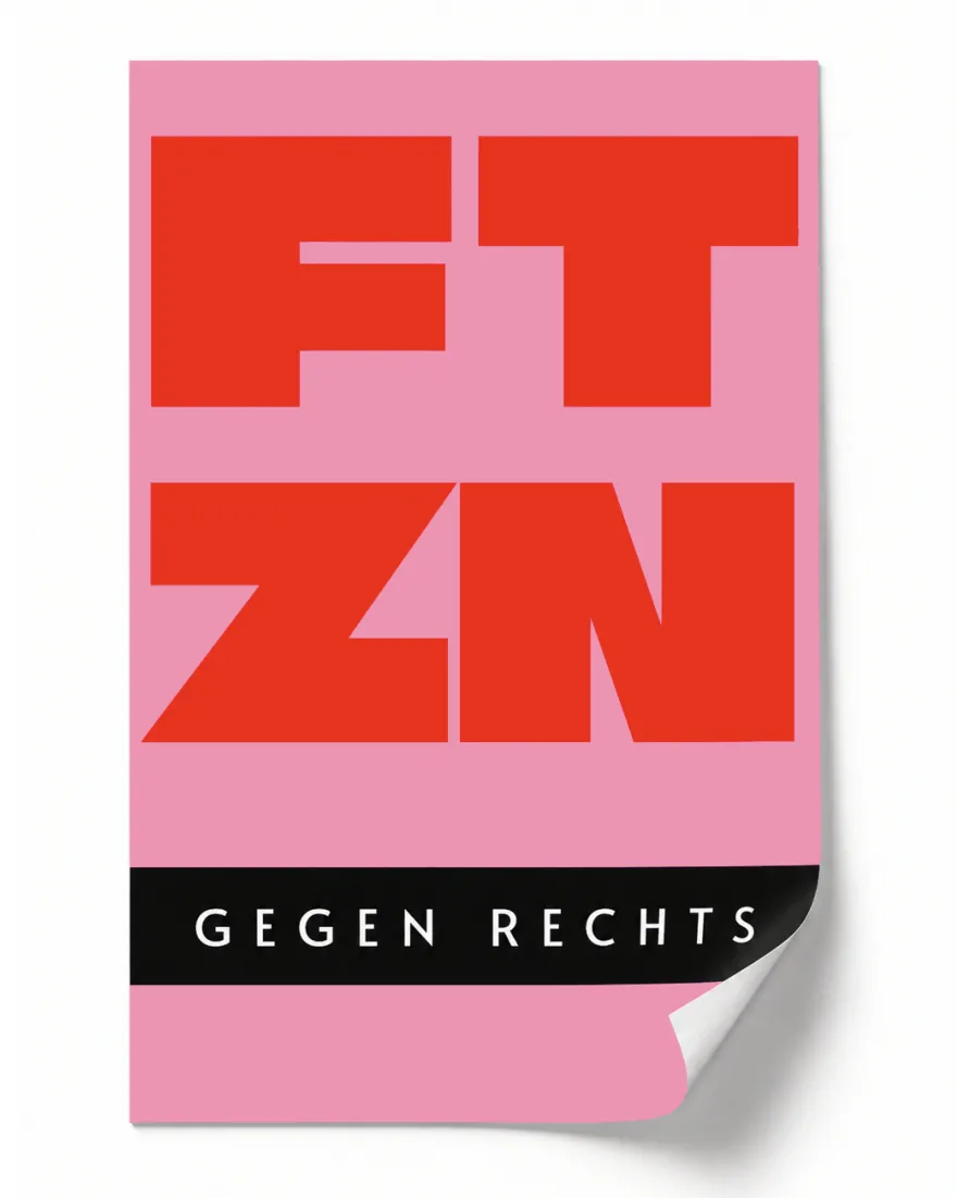 FTZN Gegen Rechts | Sticker-Set 50 Stück | 5,5 x 8,5