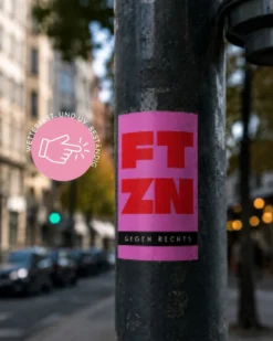 FTZN Gegen Rechts | Sticker-Set 50 Stück | 5,5 x 8,5