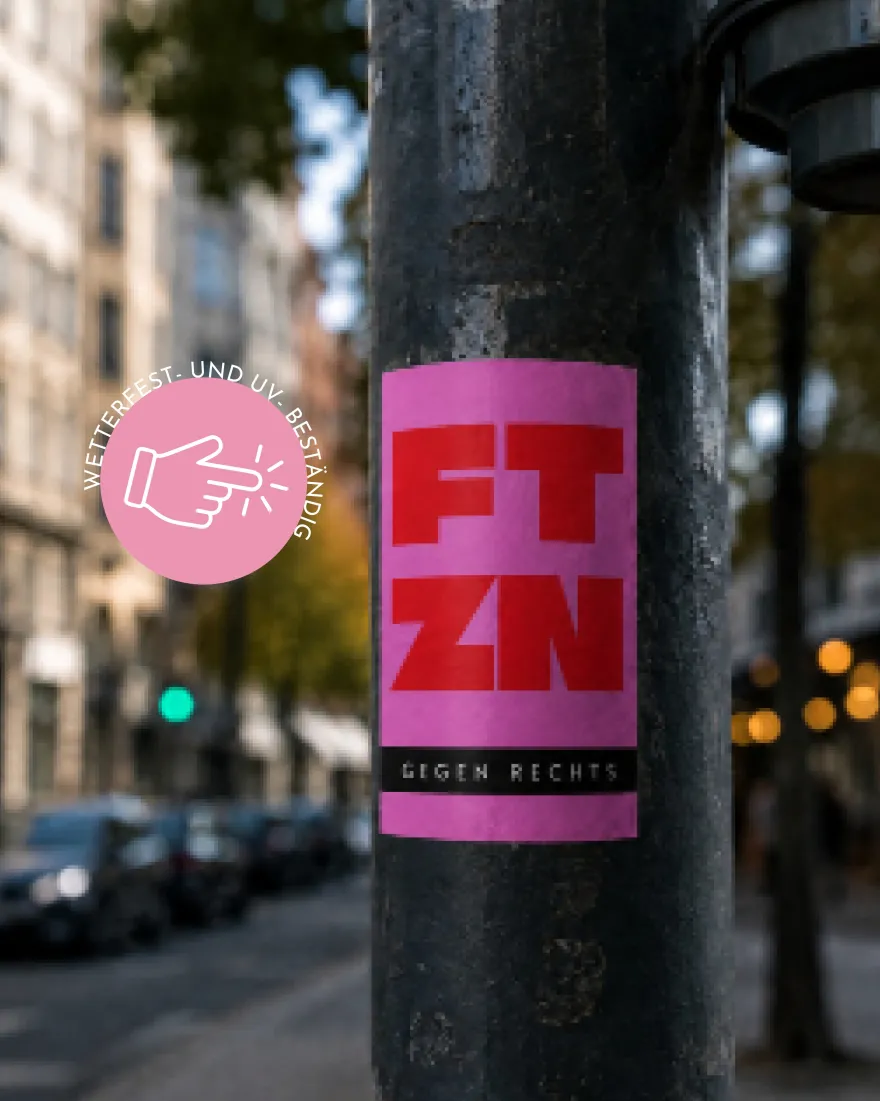 FTZN Gegen Rechts | Sticker-Set 50 Stück | 5,5 x 8,5