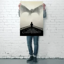 Game of Thrones Poster A Lion & A Dragon