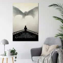Game of Thrones Poster A Lion & A Dragon