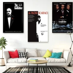 Gangster Movies Poster 3er-Set Der Pate, Scarface, GoodFellas
