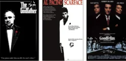 Gangster Movies Poster 3er-Set Der Pate, Scarface, GoodFellas