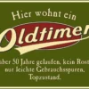 50. Geburtstag: Oldtimer Blechschild