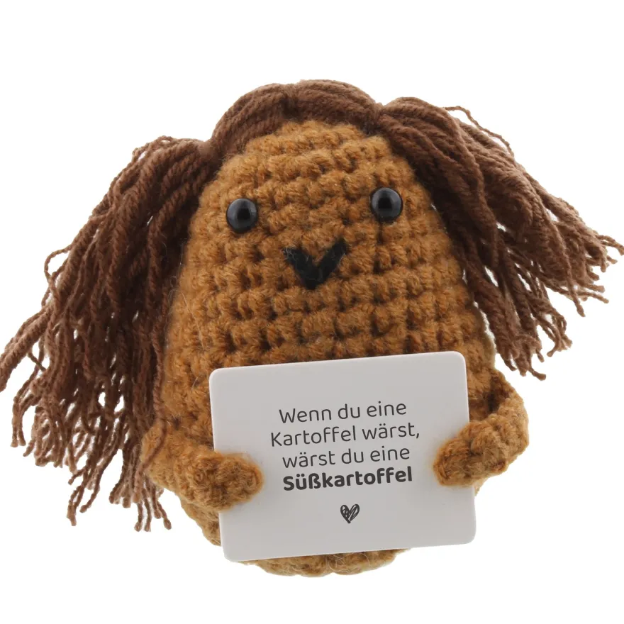 Gemüse Buddies Häkelfigur Kartoffel mit Haaren