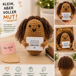 Gemüse Buddies Häkelfigur Kartoffel mit Haaren