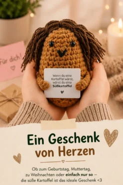 Gemüse Buddies Häkelfigur Kartoffel mit Haaren