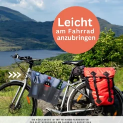 Getränke-Kühltasche Fahrrad mit 6 Fächern