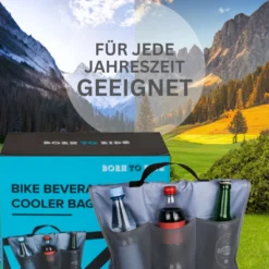Getränke-Kühltasche Fahrrad mit 6 Fächern