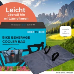 Getränke-Kühltasche Fahrrad mit 6 Fächern