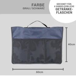 Getränke-Kühltasche Fahrrad mit 6 Fächern