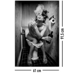 Girl Sits In A Toilet Poster Andrey Armyagov