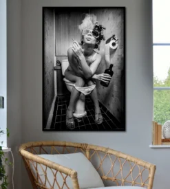 Girl Sits In A Toilet Poster Andrey Armyagov