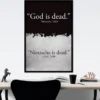 God is Dead (Gott ist tot) Nietzsche is Dead Poster