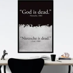 God is Dead (Gott ist tot) Nietzsche is Dead Poster