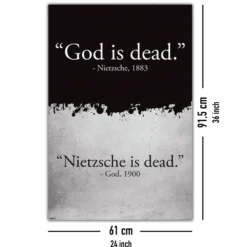 God is Dead (Gott ist tot) Nietzsche is Dead Poster