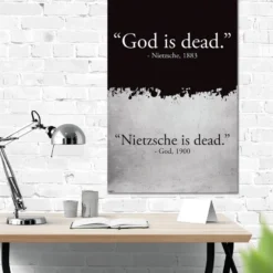 God is Dead (Gott ist tot) Nietzsche is Dead Poster