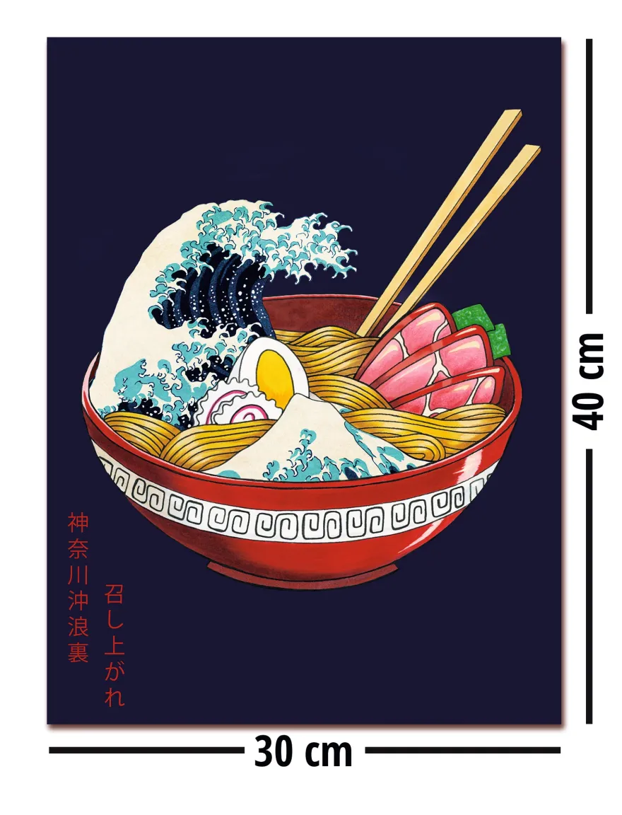 Great Wave Ramen Bowl Kunstdruck