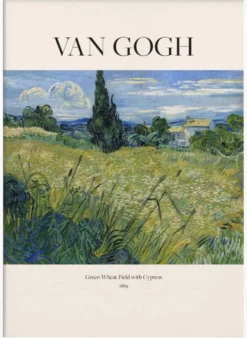 Green Wheat Field With Cypress (1889) Van Gogh