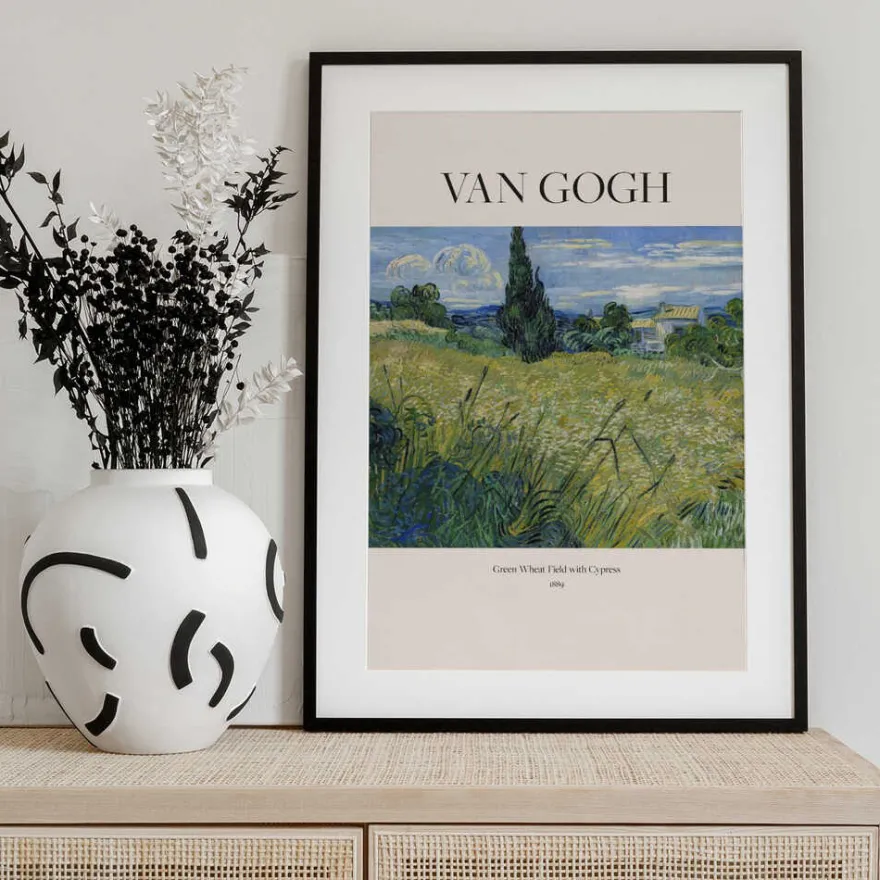 Green Wheat Field With Cypress (1889) Van Gogh