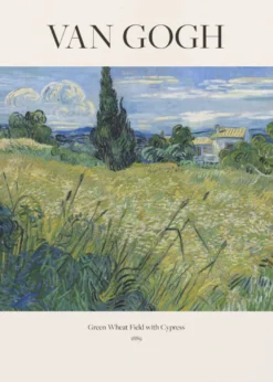 Green Wheat Field With Cypress (1889) Van Gogh