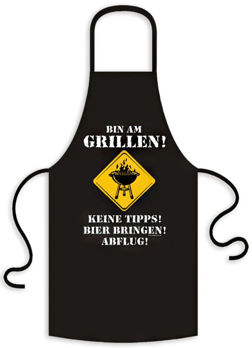 Grillschürze Bin am Grillen!
