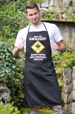 Grillschürze Bin am Grillen!
