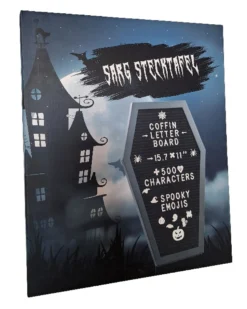 Halloween Sarg Stecktafel zum Stellen oder Hängen