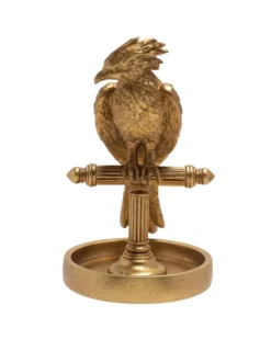 Harry Potter Alumni Fawkes Schmuckständer Figur - mit goldenem Metall Finish