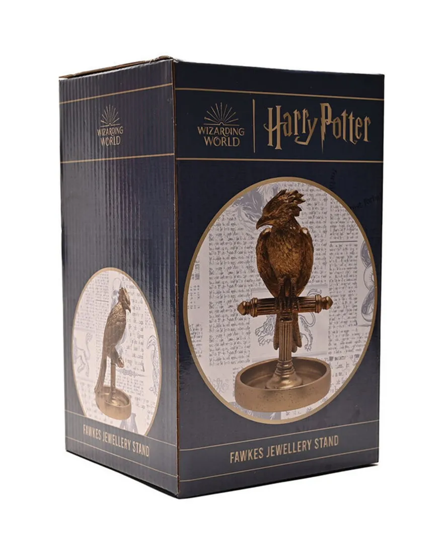 Harry Potter Alumni Fawkes Schmuckständer Figur - mit goldenem Metall Finish