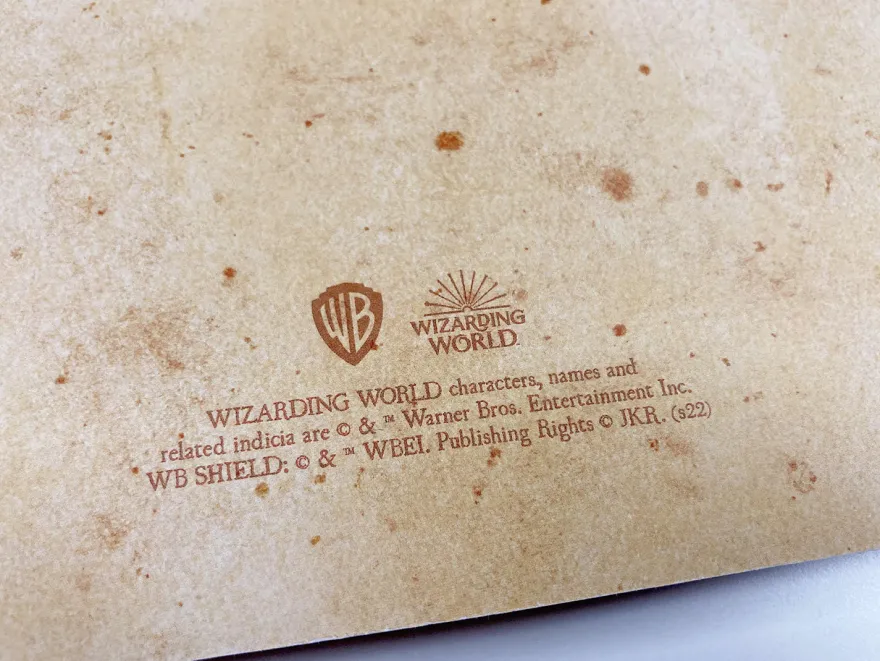 Harry Potter Marauder's Map gefaltete Karte