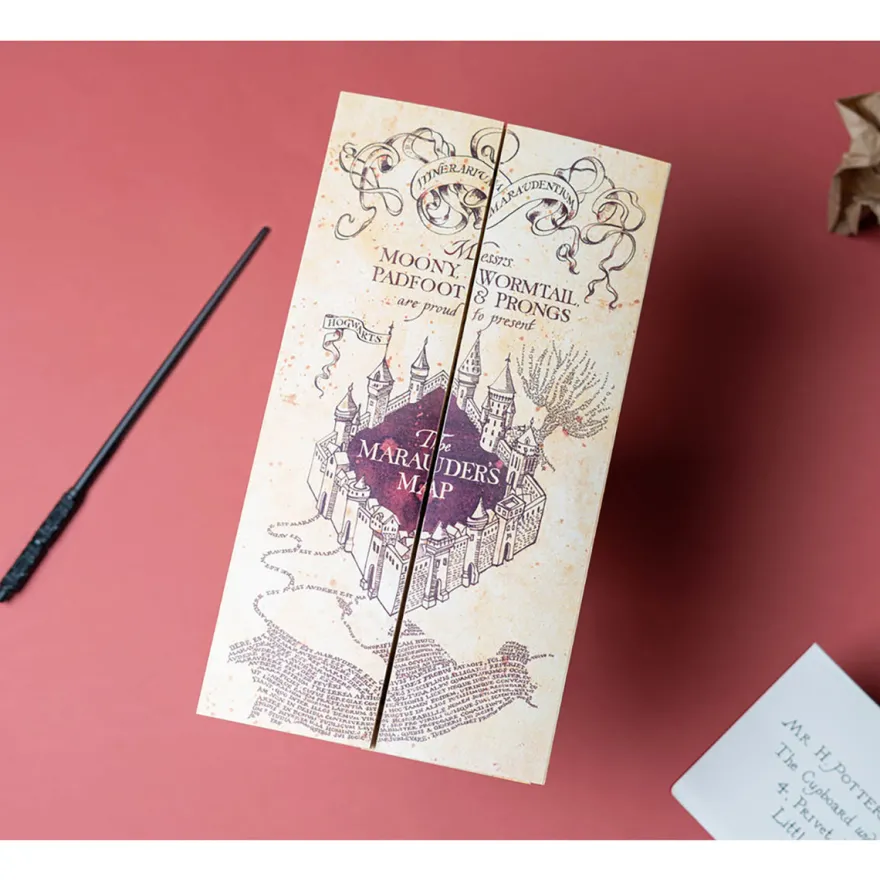 Harry Potter Marauder's Map gefaltete Karte
