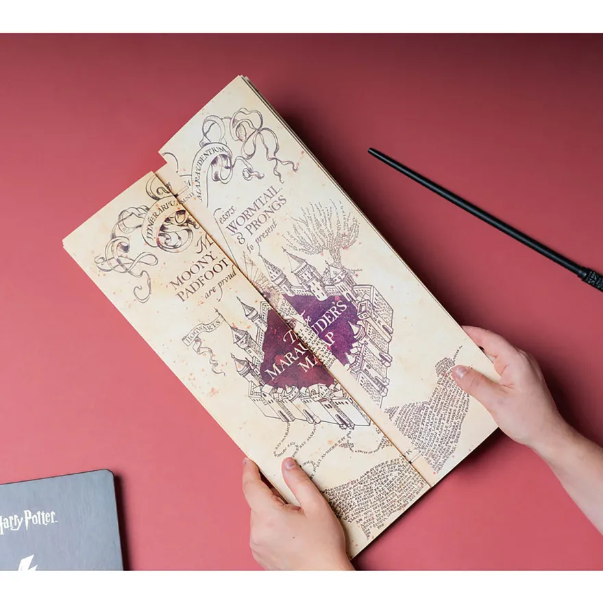 Harry Potter Marauder's Map gefaltete Karte