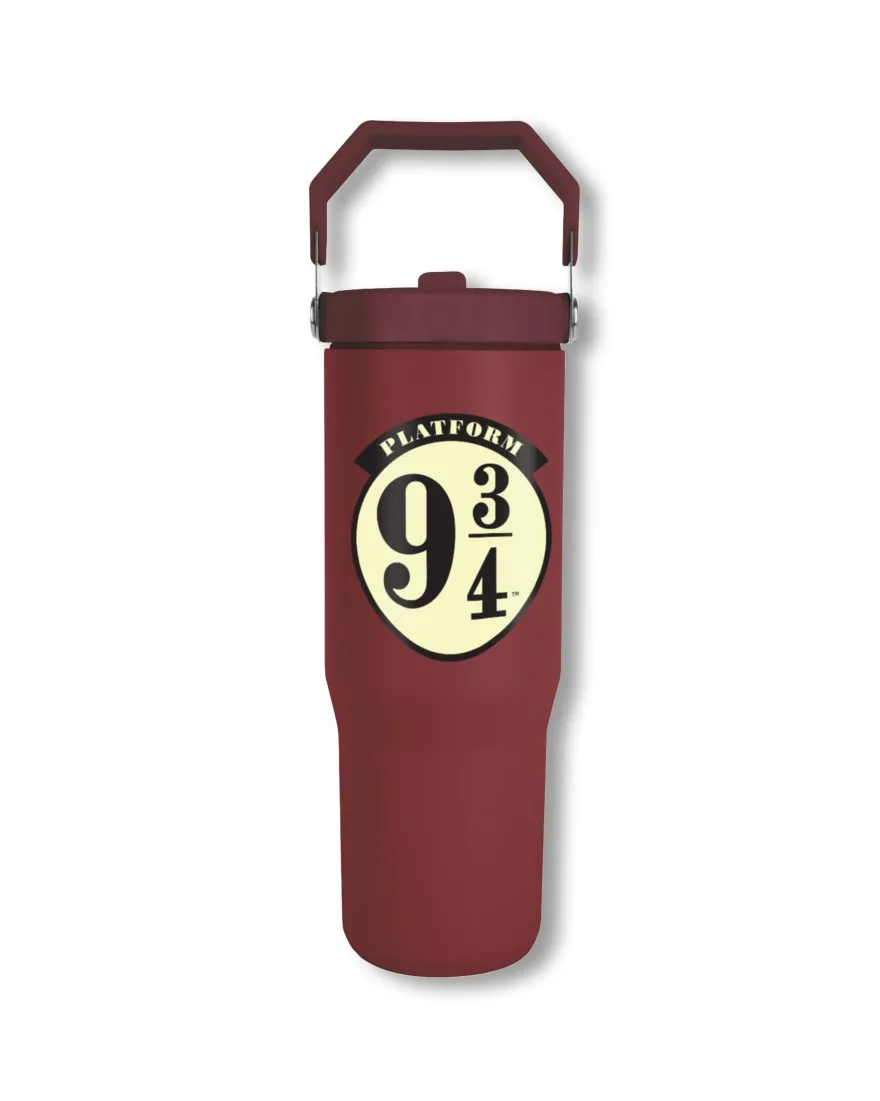 Harry Potter 30 oz Tumbler mit Griff & Flip-Strohhalm 0,85l